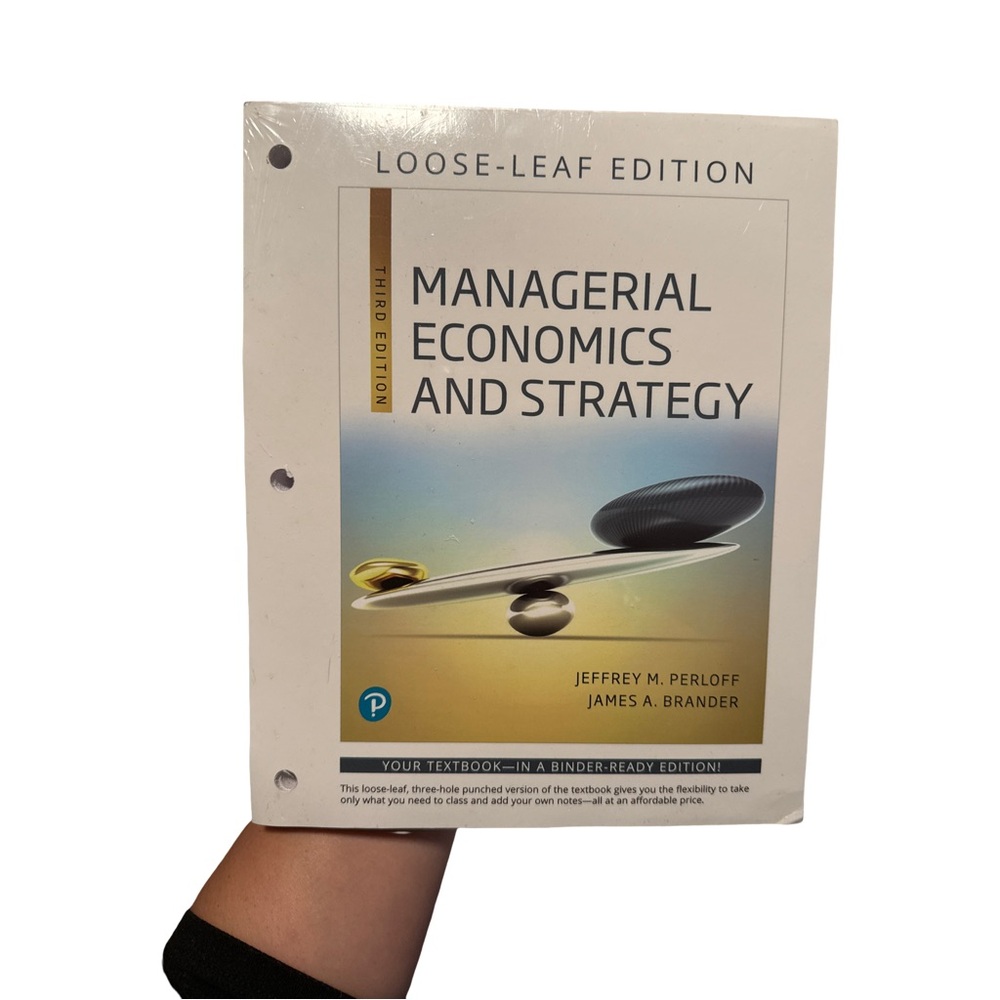 Pearson Managerial Economics and Strategy Loose-Leaf Edition Jeffrey M. Perloff